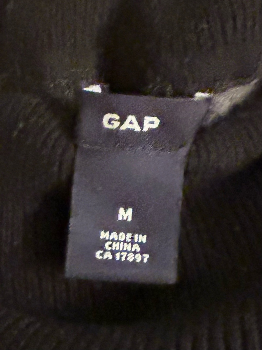 GAP cotton/cashmere blend Black and Gray Striped Turtleneck Sweater - size med - Picture 12 of 12